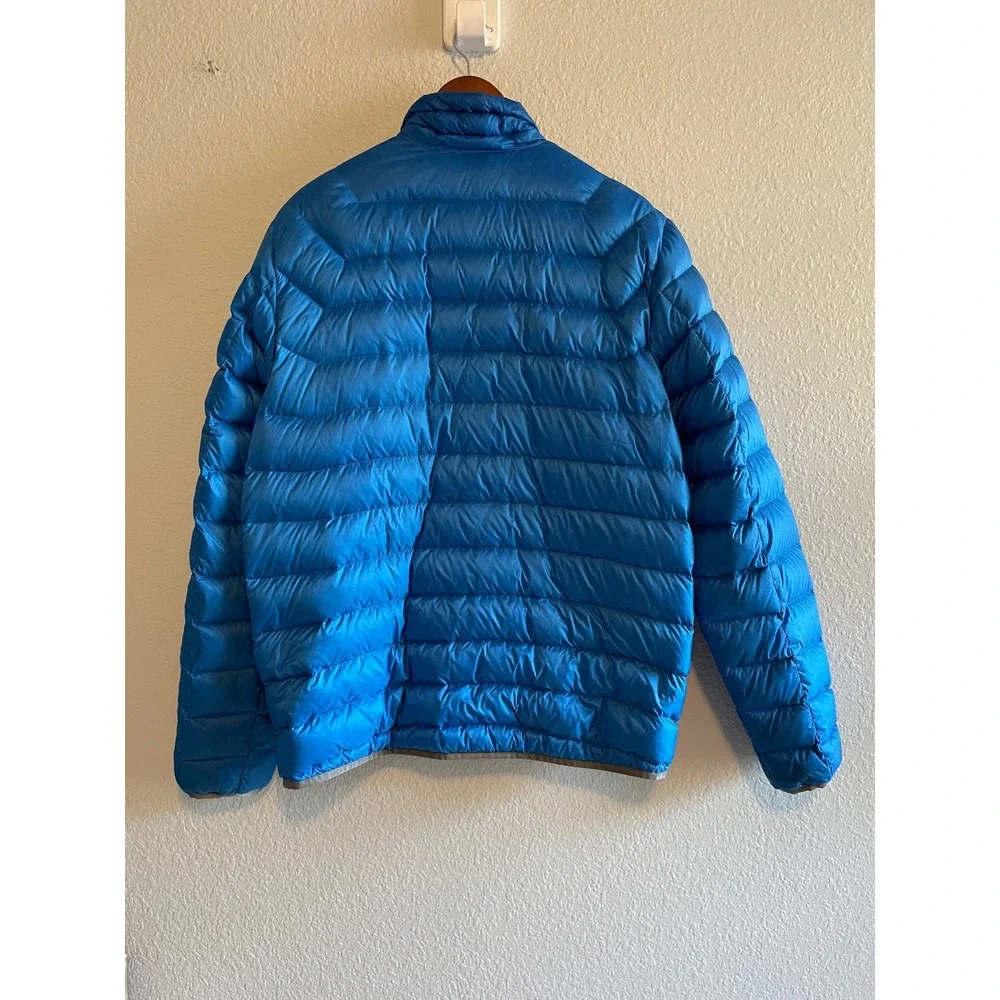 Eddie Bauer First Ascent Men Large Tall Blue 800 Fill Down Puffer Jacket EB800